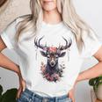 Stag With Roses Flowers Oktoberfest Costume Dirndl T-shirt Frauen Geschenke für Sie