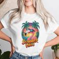 Summer Vibes Flamingo Beach Sunset Tropical Women T-shirt Gifts for Her