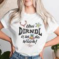 Women's Mei Dirndl Is In Da Wäsch Sayings T-shirt Frauen Geschenke für Sie