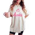 Anahi The Queen Pink Crown & Name For Called Anahi Women's Oversized Comfort T-shirt Ivory