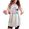 Bambino 4° Compleanno Ragazza 4 Anni Sirene Compleanno T-shirt comoda oversize da donna Ivory