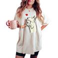 Bull Terrier Mom Proprietario Di Amante Dei Cani Bullterrier T-shirt comoda oversize da donna Ivory