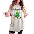 Donna Oh Geometree Christmas Tree Geometry Math Teacher Con Collo A T-shirt comoda oversize da donna Ivory