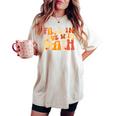 Groovy Fall In Love With Math Thanksgiving Math Teacher Fall Women's Oversized Comfort T-shirt Ivory