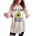 Just A Girl Who Loves Avocados Camiseta extragrande cómoda para mujer Ivory