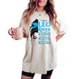 Leo Queen Messy Bun July August Birthday Leo Zodiac Sign Women's Oversized Comfort T-shirt Ivory