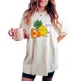 Nessuno Ha Bisogno Di Sapere Pizza Ananas T-shirt comoda oversize da donna Ivory