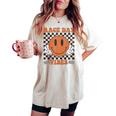 Race Day Vibes Checkered Flag Car Racing Mom Dad Race Car Women's Oversized Comfort T-shirt Ivory