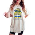 Ragazza Ucraina Ragazze Ucraineiaggio Donne Bandiera Ucraina T-shirt comoda oversize da donna Ivory