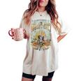 Recuerdo De Nashville Tn Guitar Nashville Cuello Camiseta extragrande cómoda para mujer Ivory