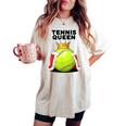 Tennis Queen Da Tennis Da Donna Tennis Da Ragazza T-shirt comoda oversize da donna Ivory