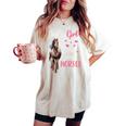 Una Ragazza Che Ama I Cavalli Regalo Per Ragazze Amanti T-shirt comoda oversize da donna Ivory