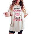Vache Humour Fille Enfantie Avecaches T-shirt oversize confortable pour femme Ivory
