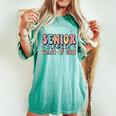 1St Day Of Senior Sunrise 2025 Back To School Groovy Women's Oversized Comfort T-shirt Chalky Mint