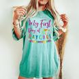Bambino Felice Il Mio Primo Giorno Di Asilo Nido Bambino Ragazza Asilo Nido Scuola T-shirt comoda oversize da donna Chalky Mint