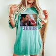 Big Lebowski Jesus Licking The Bowling Ball T-shirt comoda oversize da donna Chalky Mint