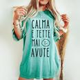 Calma E Tette Mai Avute Donna E Ragazza Regalo Per Lei T-shirt comoda oversize da donna Chalky Mint