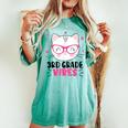 Cute 3Rd Grade Vibes Cat Kitten Lover Back To School Girls Women's Oversized Comfort T-shirt Chalky Mint