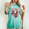 Donne Astratto Disegno Grafico Illustrazione Rose Donne T-shirt comoda oversize da donna Chalky Mint
