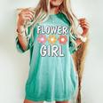 Groovy Flower Girl Proposal Wedding Bridesmaid Bridal Shower Women's Oversized Comfort T-shirt Chalky Mint