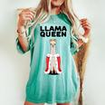 Llama Queen Da Ragazza Lama Lama Da Donna T-shirt comoda oversize da donna Chalky Mint