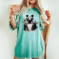 Orso Arte Farfalla Animale Orso T-shirt comoda oversize da donna Chalky Mint