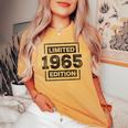 59° Compleanno Uomini 59 Anno Retro Donne Nati Nel 1965 T-shirt comoda oversize da donna Mustard