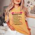 Addio Al Nubilato Checklist Gioco Ragazze Notte Fuori Sposa Divertimento T-shirt comoda oversize da donna Mustard