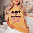Aunt Of The Birthday Girl Family Matching Party Women's Oversized Comfort T-shirt Mustard