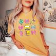 Back To School Coquette Pink Bow Teacher Girls Women's Oversized Comfort T-shirt Mustard
