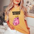 Boxing Queen De Boxeo Para Boxeo Para Niñas Sin Mangas Camiseta extragrande cómoda para mujer Mustard