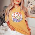 Chat Fille Enfant Idée Humour Chats Chaton T-shirt oversize confortable pour femme Mustard