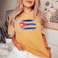 Cuba Mappe Cubane Camicie Con Bandiera Cuba Per Donne E Uomini T-shirt comoda oversize da donna Mustard