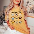 God Says I Am Butterfly Christian Jesus Lover Religious Women's Oversized Comfort T-shirt Mustard