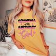 Grandma Of The Birthday Girl Family Matching Party Women's Oversized Comfort T-shirt Mustard