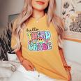 Hello Third Grade Team 3Rd Grade Girl Teacher Back To School Women's Oversized Comfort T-shirt Mustard