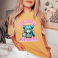 Just A Cute Girl Who Loves Anime And Ramen For Girls Women's Oversized Comfort T-shirt Mustard