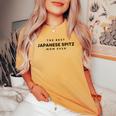 La Migliore Mamma Spitz Giapponese Di Sempre Japanese Spitz Dog Mamma Mu T-shirt comoda oversize da donna Mustard