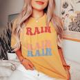 Rain City Groovy T-shirt comoda oversize da donna Mustard