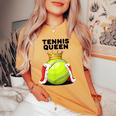 Tennis Queen Da Tennis Da Donna Tennis Da Ragazza T-shirt comoda oversize da donna Mustard