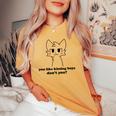 Ti Piace Baciare Le Ragazze Non Sei Divertente Boykisser T-shirt comoda oversize da donna Mustard