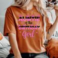 Auntie Of The Birthday Girl Mouse Family Matching Aunt Women's Oversized Comfort T-shirt Crimson