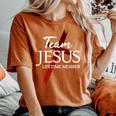 Christian God Faith Lifetime Member Team Jesus Women's Oversized Comfort T-shirt Crimson