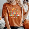 Montessori Teacher Groovy Back To School This Is How We Roll Women's Oversized Comfort T-shirt Crimson