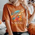 Nassau Bahamas Sea Turtle Scuba Diving Surfer Souvenir Women's Oversized Comfort T-shirt Crimson