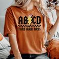 3Rd Grade Rock And Roll Letters Abcd Alphabet Back To School Women's Oversized Comfort T-shirt Yam