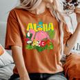 Aloha Hawaiian Flamingo Bambino N Girl Donne Hawaii T-shirt comoda oversize da donna Yam