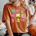 Back To School Coquette Pink Bow Teacher Girls Women's Oversized Comfort T-shirt Yam