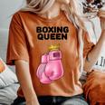 Boxing Queen De Boxeo Para Boxeo Para Niñas Sin Mangas Camiseta extragrande cómoda para mujer Yam