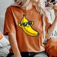 Divertente Dabbing Banana Estate Frutta Occhiali Da Sole Banana T-shirt comoda oversize da donna Yam